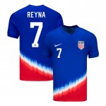 Günstige Fußballtrikots USA Reyna 7 Auswärtstrikot 2024 Kurzarm